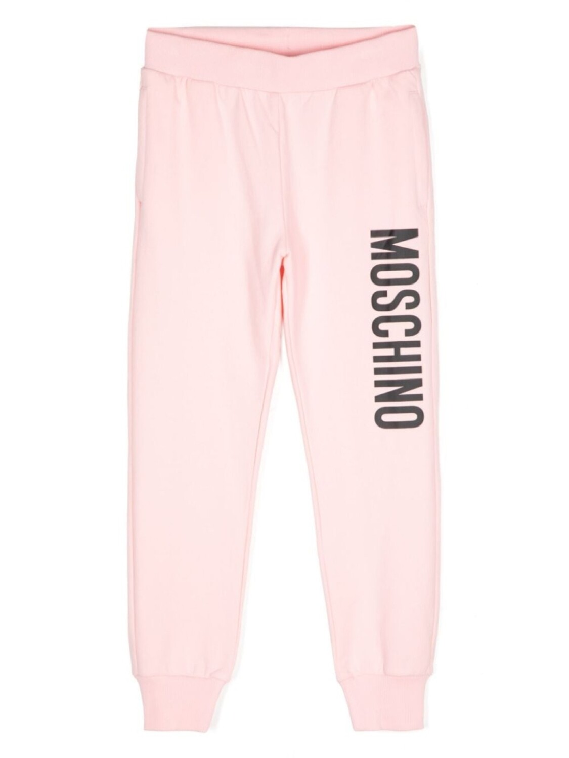 

Moschino Kids хлопковые брюки с логотипом, розовый