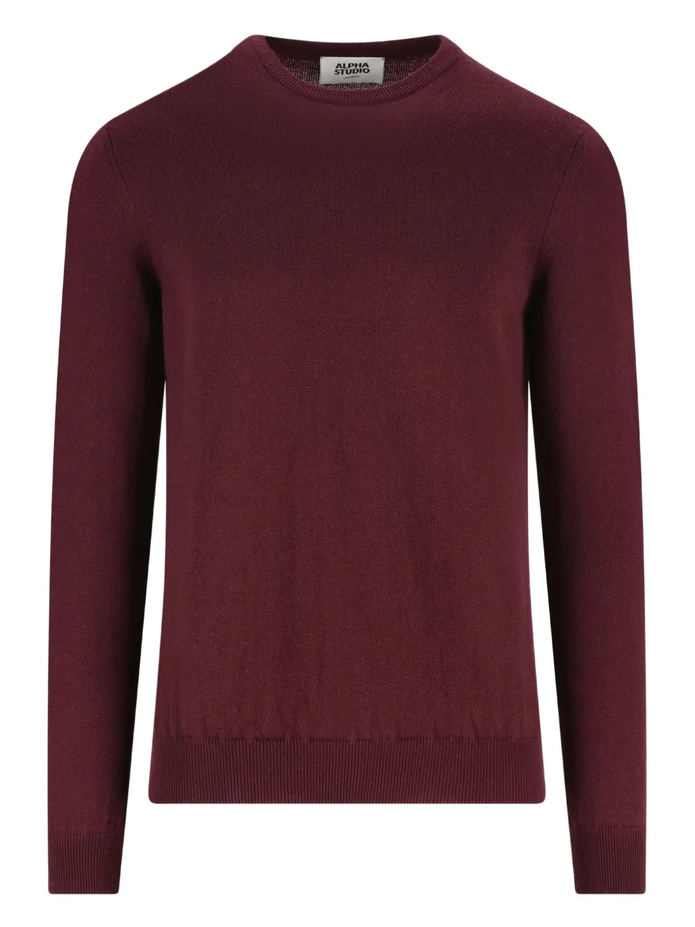 

Кашемировый свитер с круглым вырезом Alpha Studio, красный