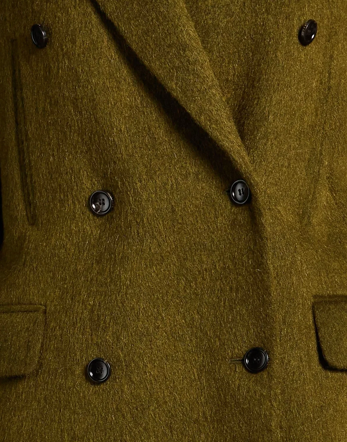 Пальто двубортное военное зеленое GUCCI — фото 4