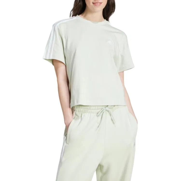 Футболка женская из льна Green Adidas, Linen Green — фото 3