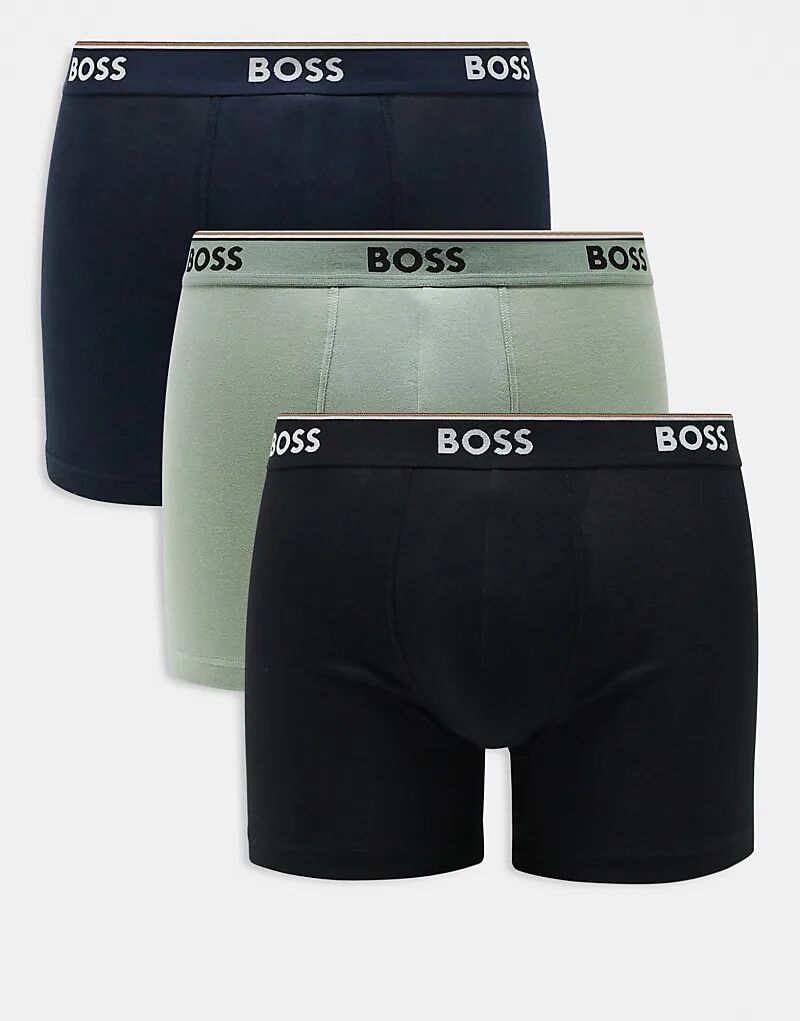 

3 пары трусов-боксеров черного цвета BOSS Bodywear