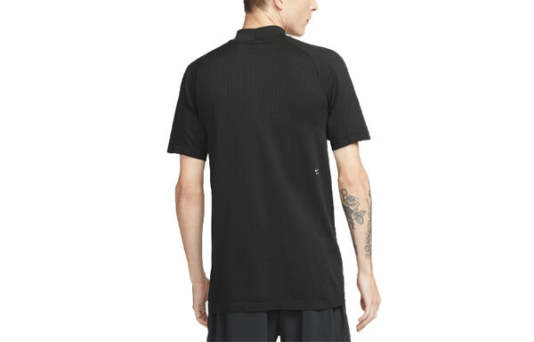 Футболка Men's Nike x MMW Crossover Loose Solid Color Short Sleeve Black T-Shirt, черный — фото 2