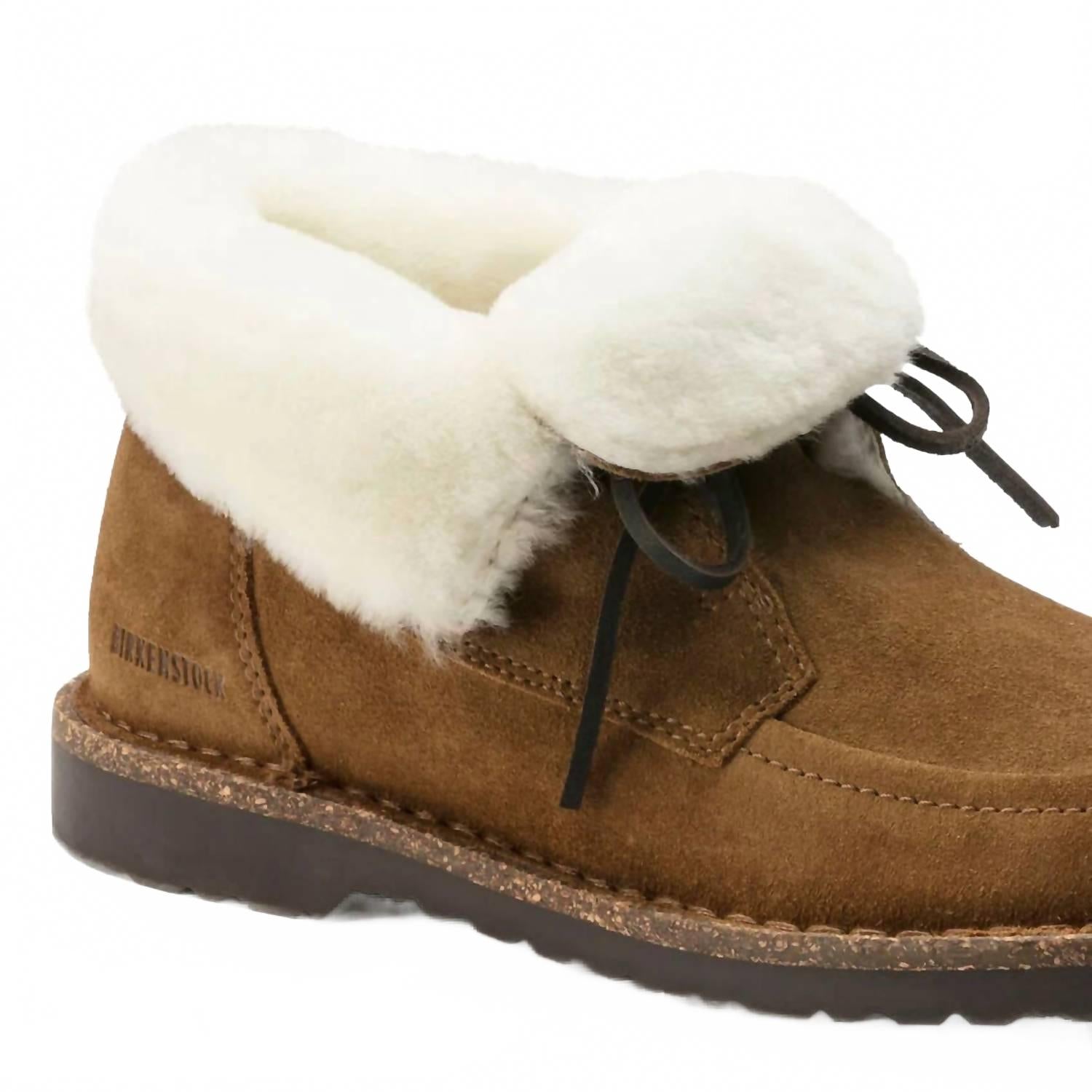 Женские мюли Bakki Tea Hydrophobic в коричневом цвете Birkenstock — фото 4