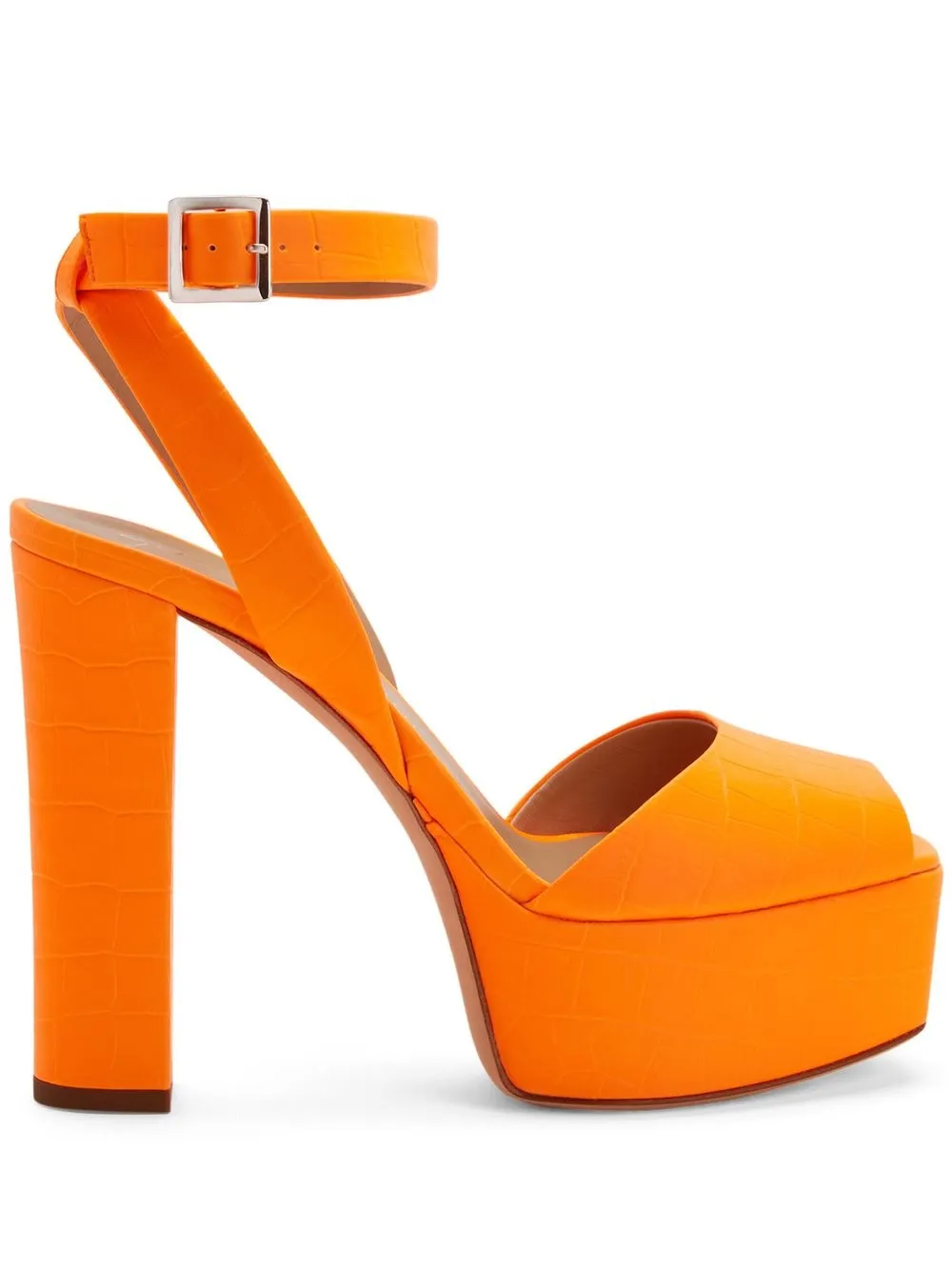 Босоножки Betty 120 на платформе Giuseppe Zanotti, оранжевый