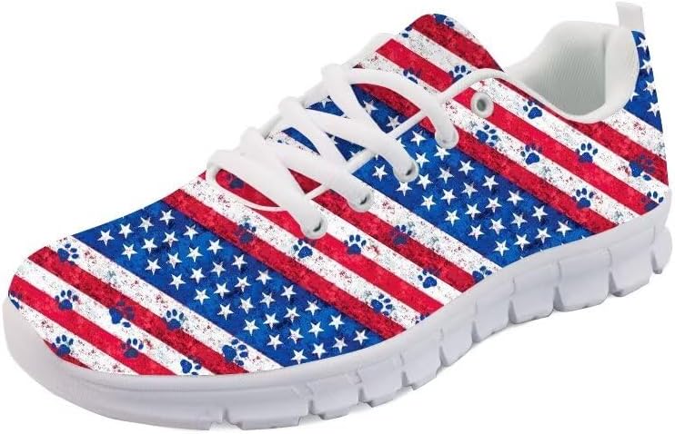

Женские спортивные кроссовки Forchrinse с принтом американского флага и смелого орла, кроссовки для мужчин и женщин, обувь USA, президентская независимость, American Flag Paw Print