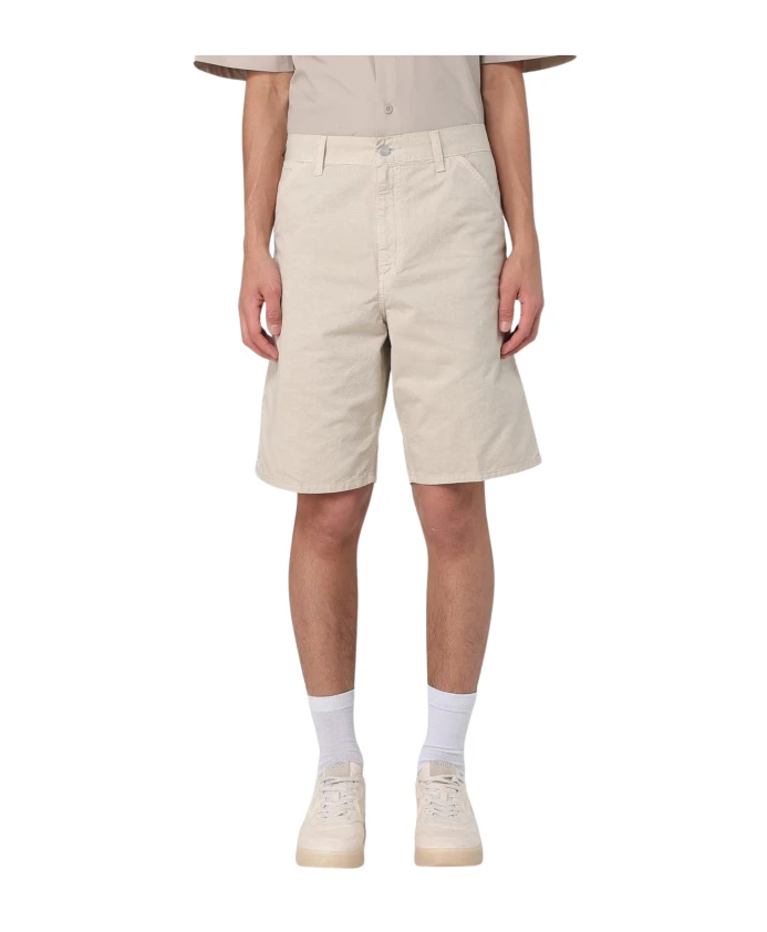 

Зеленые хлопковые свободные шорты Carhartt Wip, бежевый