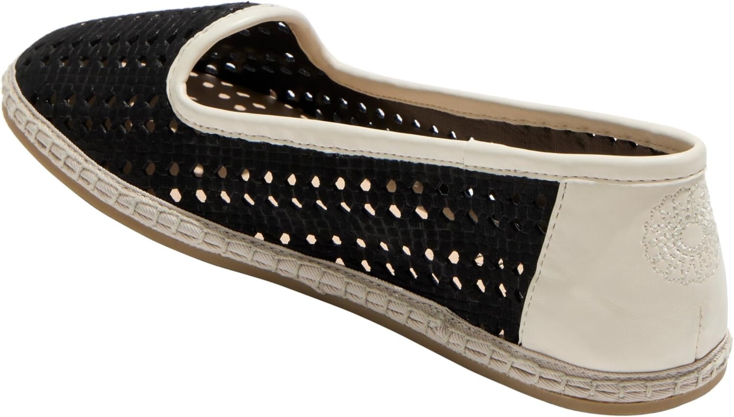 Лоферы Jack Rogers Conwell Slip On - Nubuck, цвет Black/Ivory — фото 4