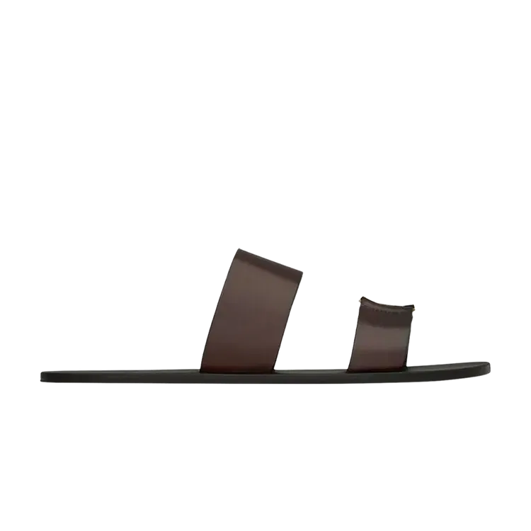 Шлепанцы Saint Laurent Babylone Slide, коричневый