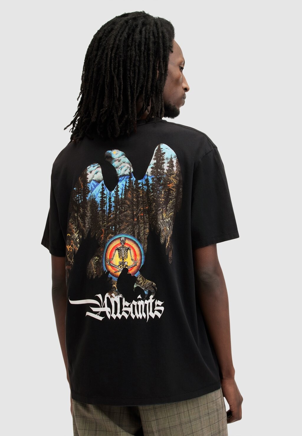 

Футболка с принтом EAGLE MOUNTAIN AllSaints, цвет washed black