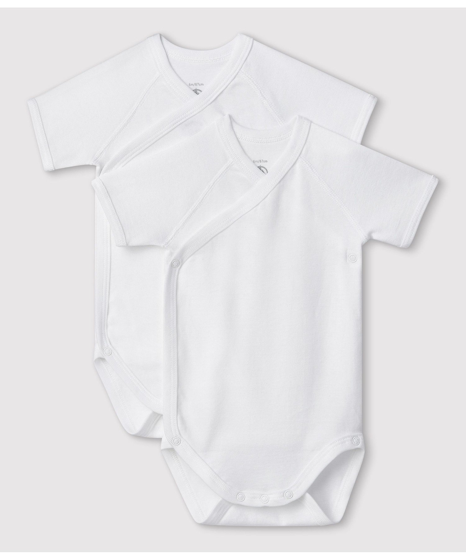 Комплект из 2 одинаковых боди с короткими рукавами PETIT BATEAU, Color 1