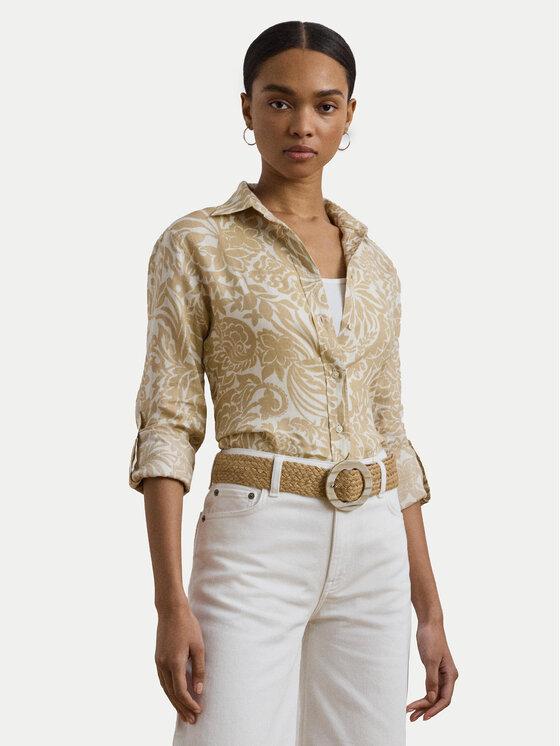 

Свободная рубашка 200963700002 Lauren Ralph Lauren, бежевый