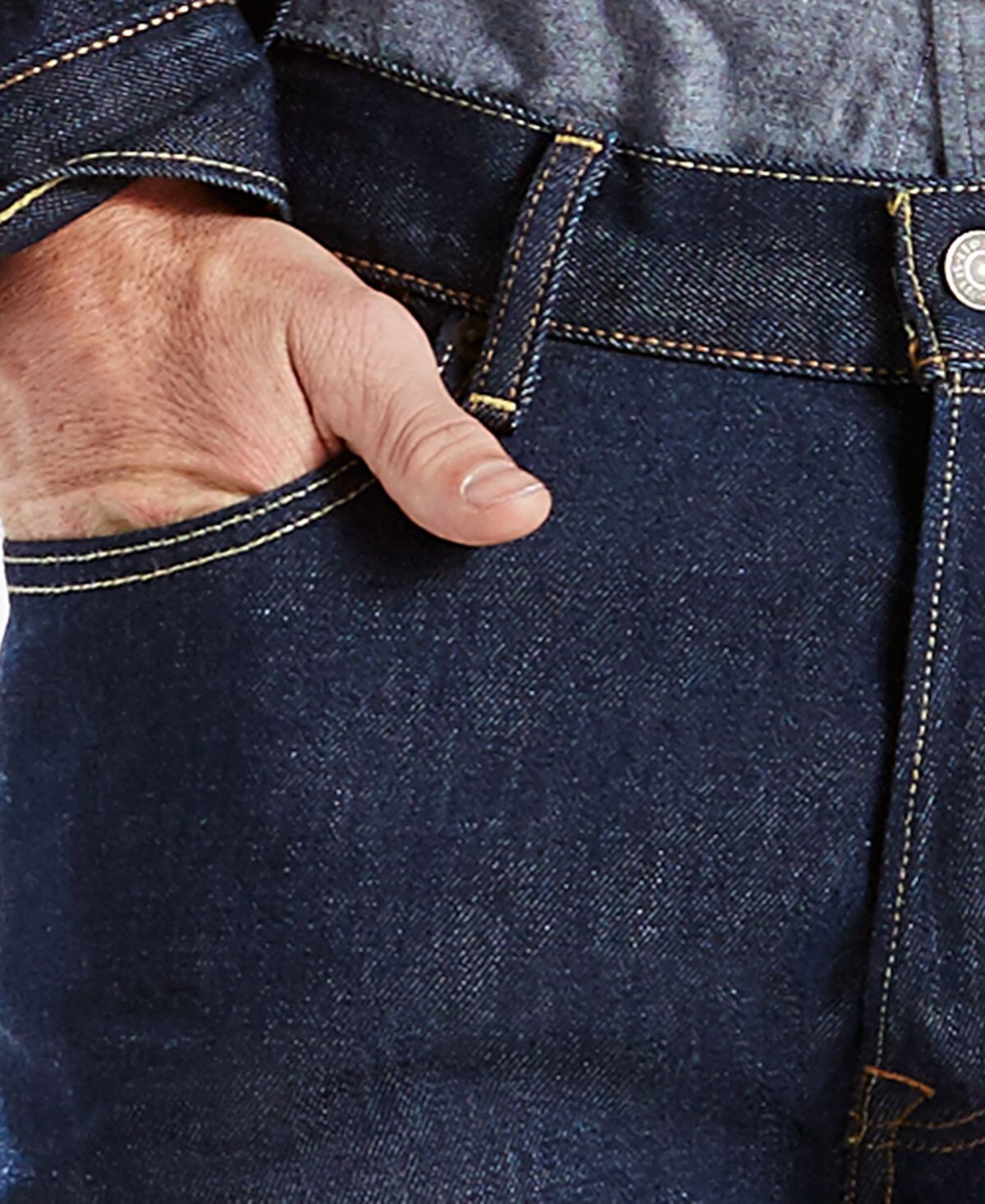 Мужские эластичные джинсы с пуговицами 501 Original Fit Fly Levi's — фото 4
