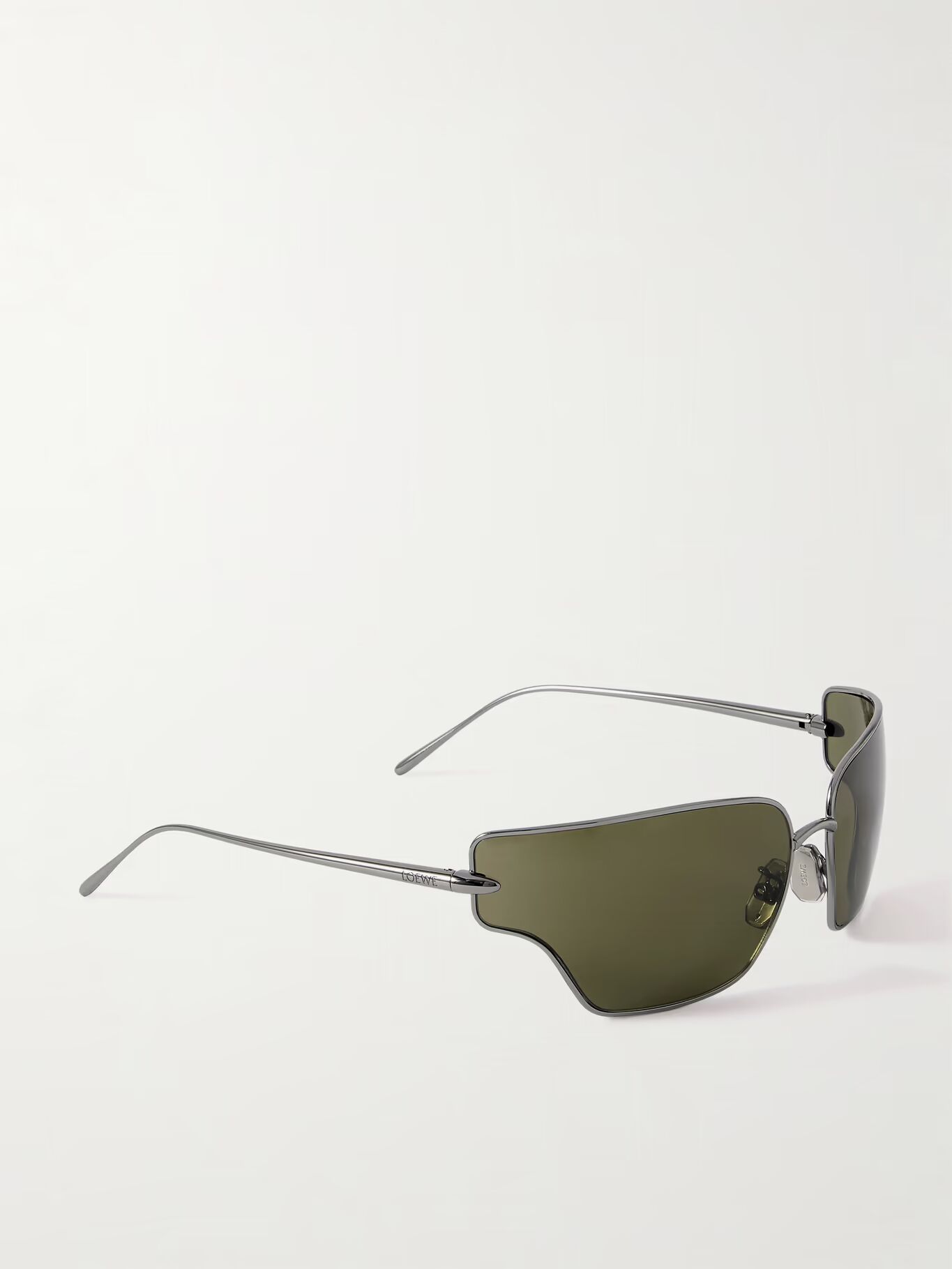 

Солнцезащитные очки с оправой серебристого тона LOEWE EYEWEAR, серый