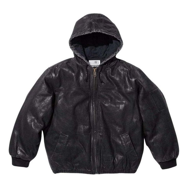 

Куртка x mm6 maison margiela foil hooded work jacket 'black' Supreme, черный