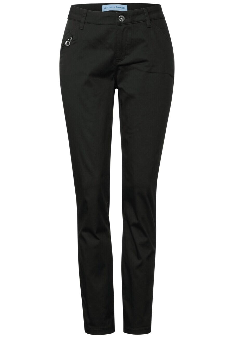 

Тканевые брюки STREET ONE Slim fit Pants, черный