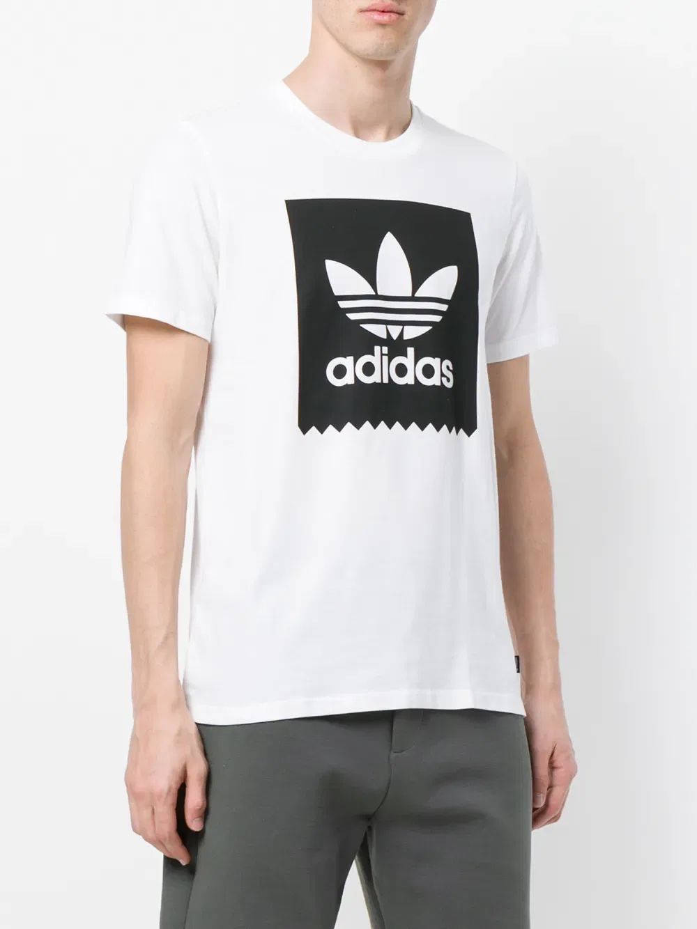 Футболка с логотипом Adidas Originals, белый — фото 3