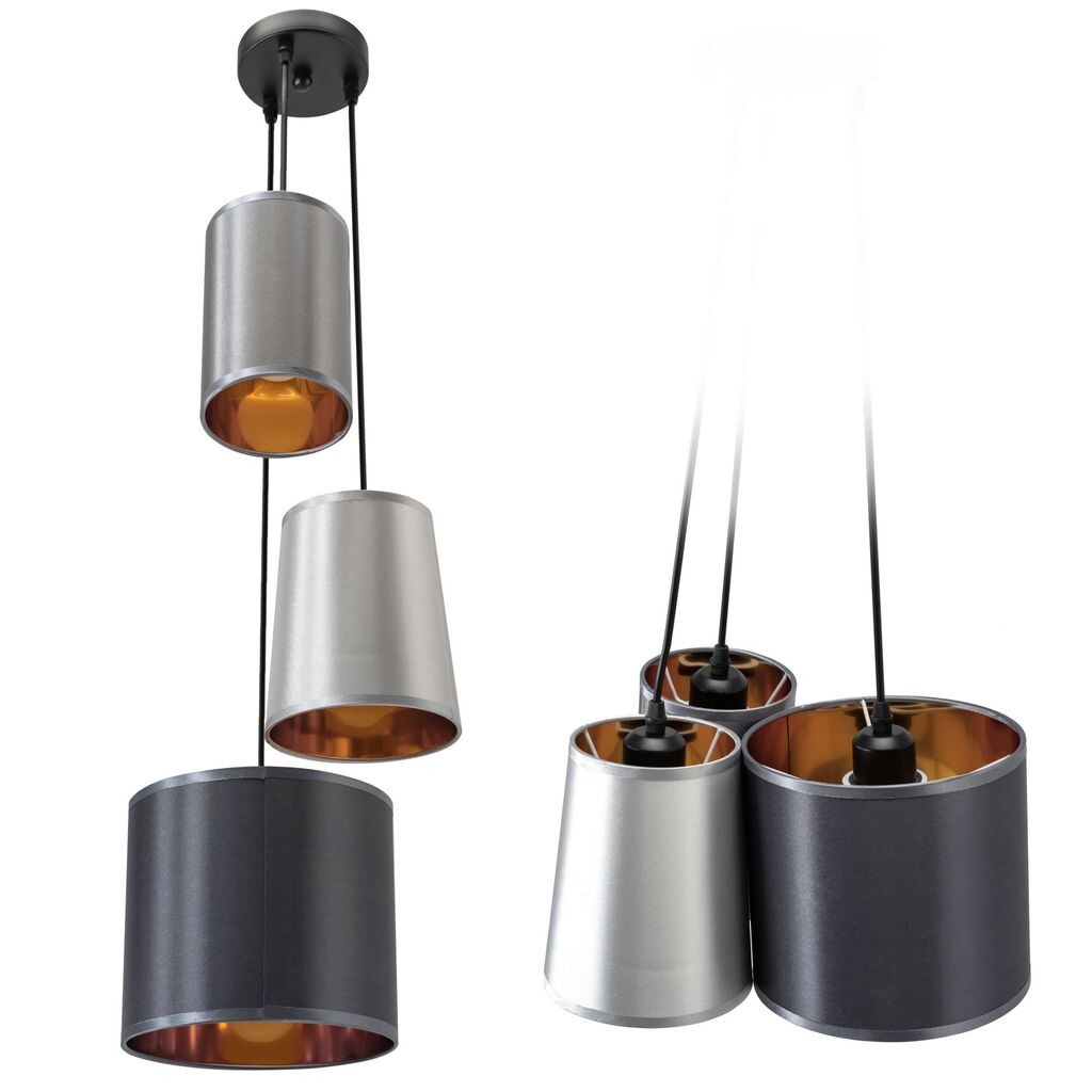

Подвесной светильник Toollight App971-3Cp Modern Mix, 3 источника света E27, 108X12X18Cm, регулируемый Toolight, серый