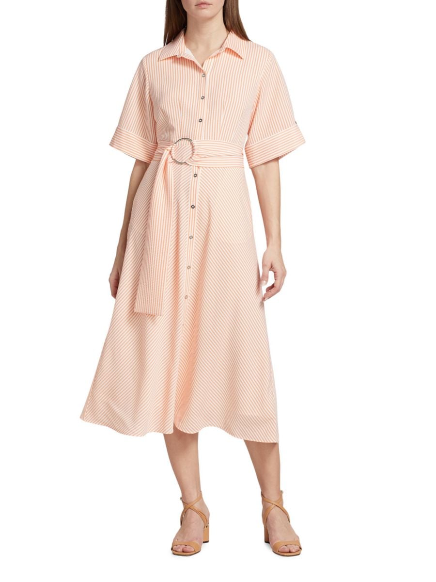 

Платье-миди с поясом Eden Elie Tahari, цвет Orange White