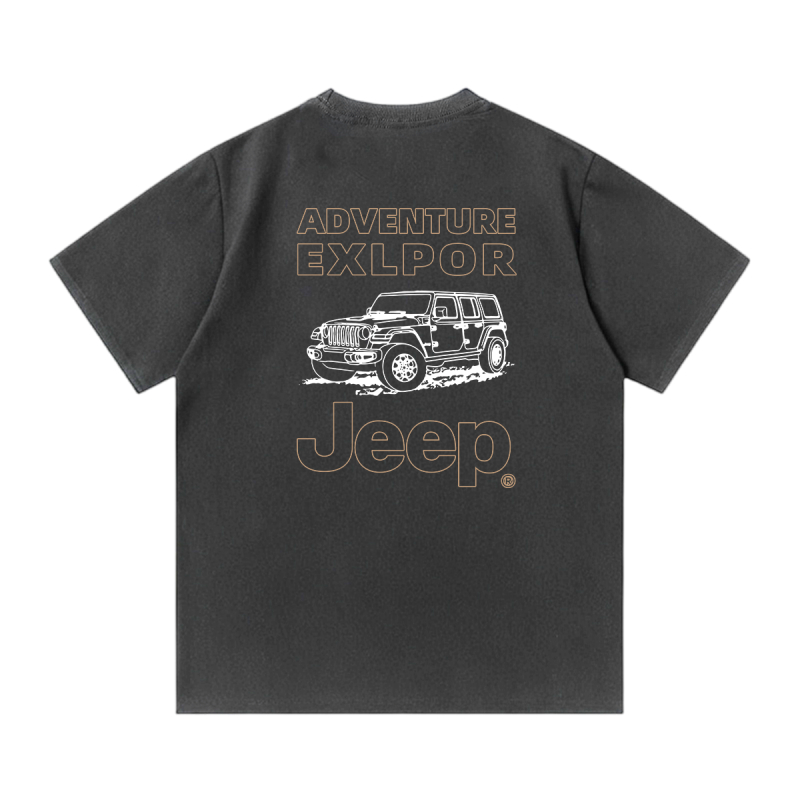 

Футболка для школьников с круглым вырезом Moderate Jeep, темно-серый