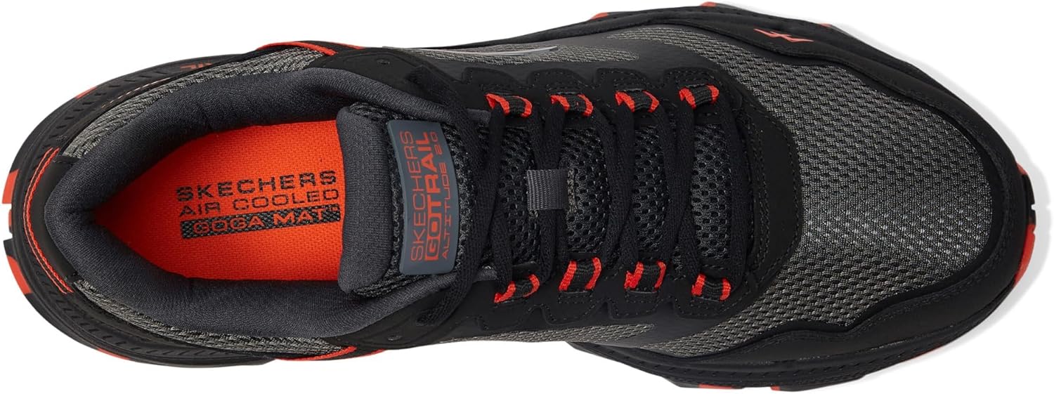 Мужские кроссовки Skechers Go Run Trail Altitude 2.0-Marble Rock 3.0, черный/оранжевый — фото 4