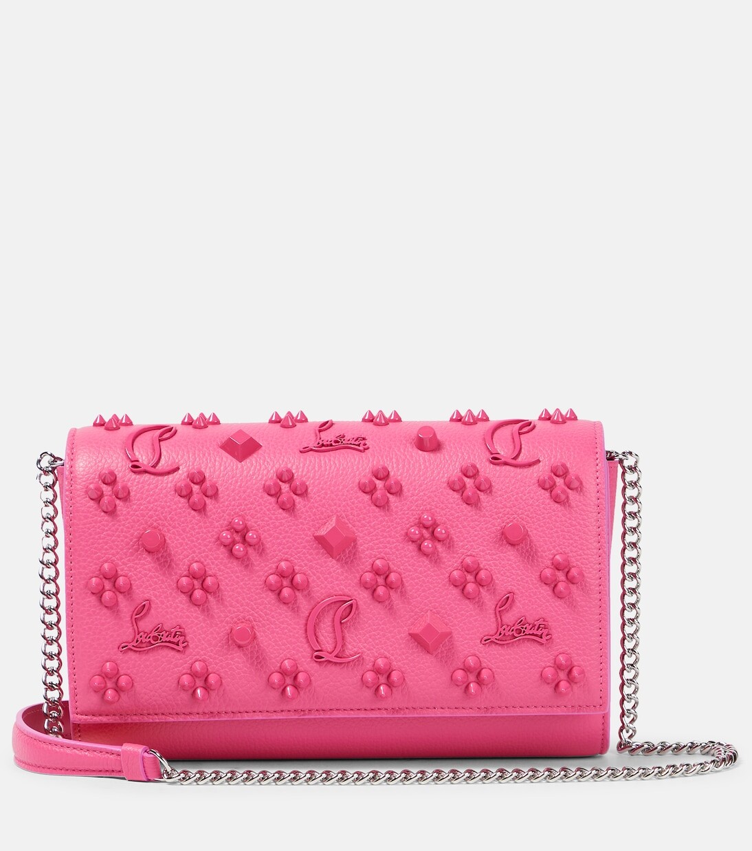 

Кожаный клатч paloma Christian Louboutin, розовый