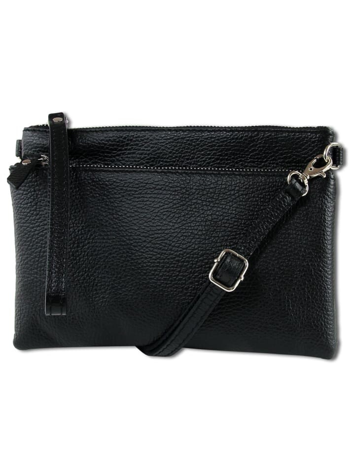 

Наплечная сумка Toscanto Umhängetasche, Handgelenktasche Leder schwarz ca. 23cm