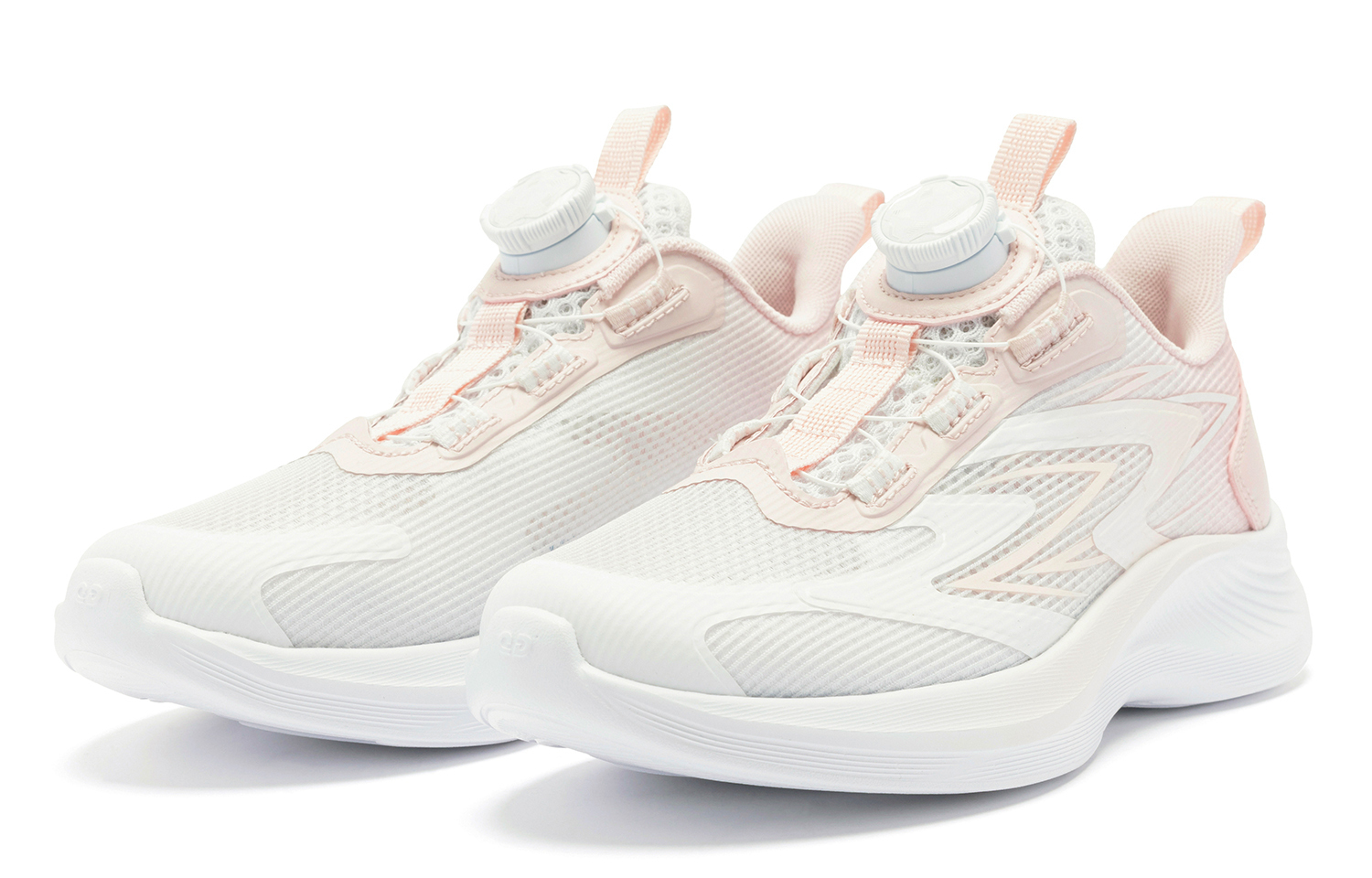 Детские кроссовки для белья Light Speed Low Top Jordan White Cloud Pink QIAODAN, бело-розовые — фото 3