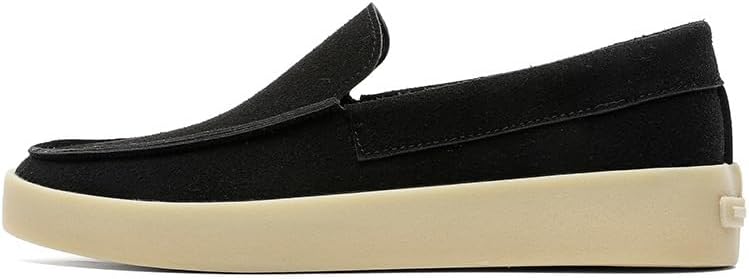 

Мужские замшевые лоферы 2025 года, слипоны, легкие дышащие мокасины, повседневные летние туфли в стиле «Old Money» Generic, черный