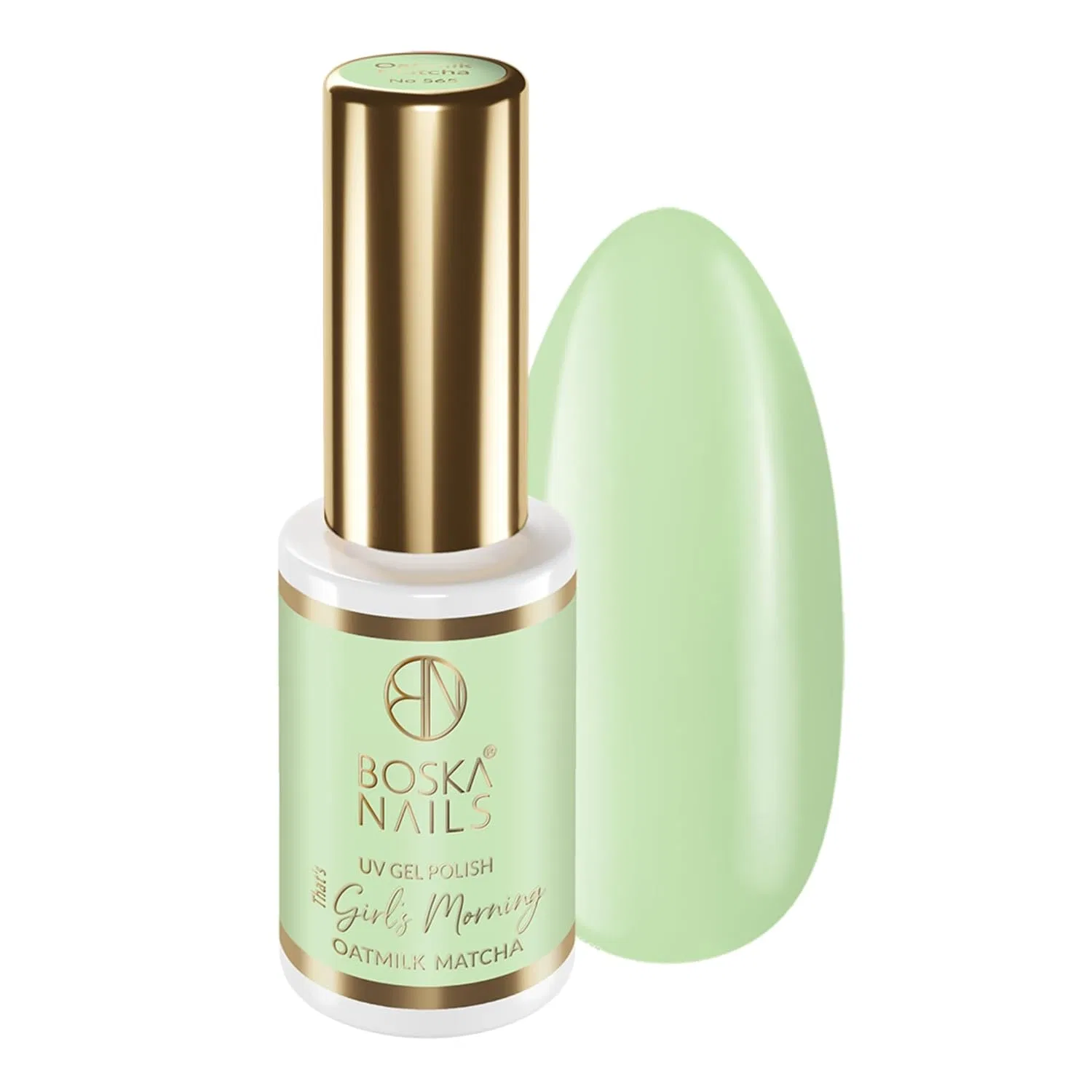 Гибридный гель-лак для ногтей Boska Nails UV LED «Oatmilk Matcha» № 565, зеленый, 6 мл Boska Nails, Oatmilk Matcha No. 565