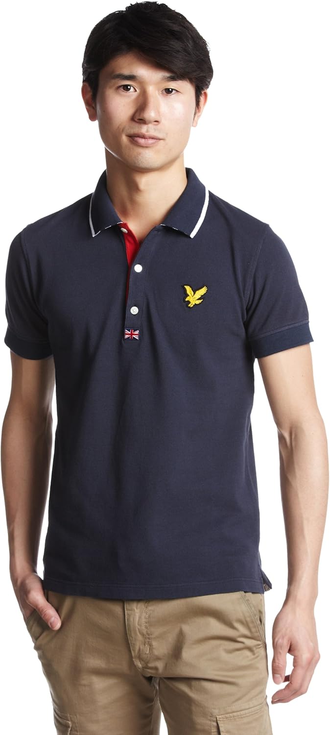 

Рубашка-поло Lyle & Scott с британским флагом, темно-синий