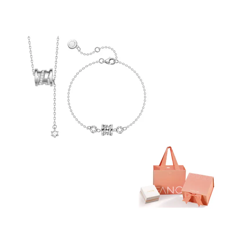 

Fanci Ювелирные изделия из серебра 925 пробы для женщин, серебро, розовое золото