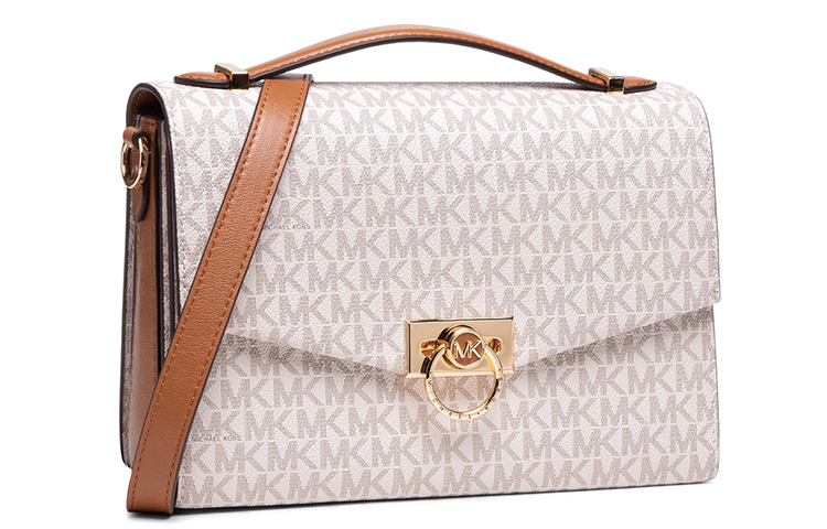 

MICHAEL KORS Сумка через плечо Hendri Cow Leather из натуральной кожи коровы конверт среднего размера женская ванильно-белая