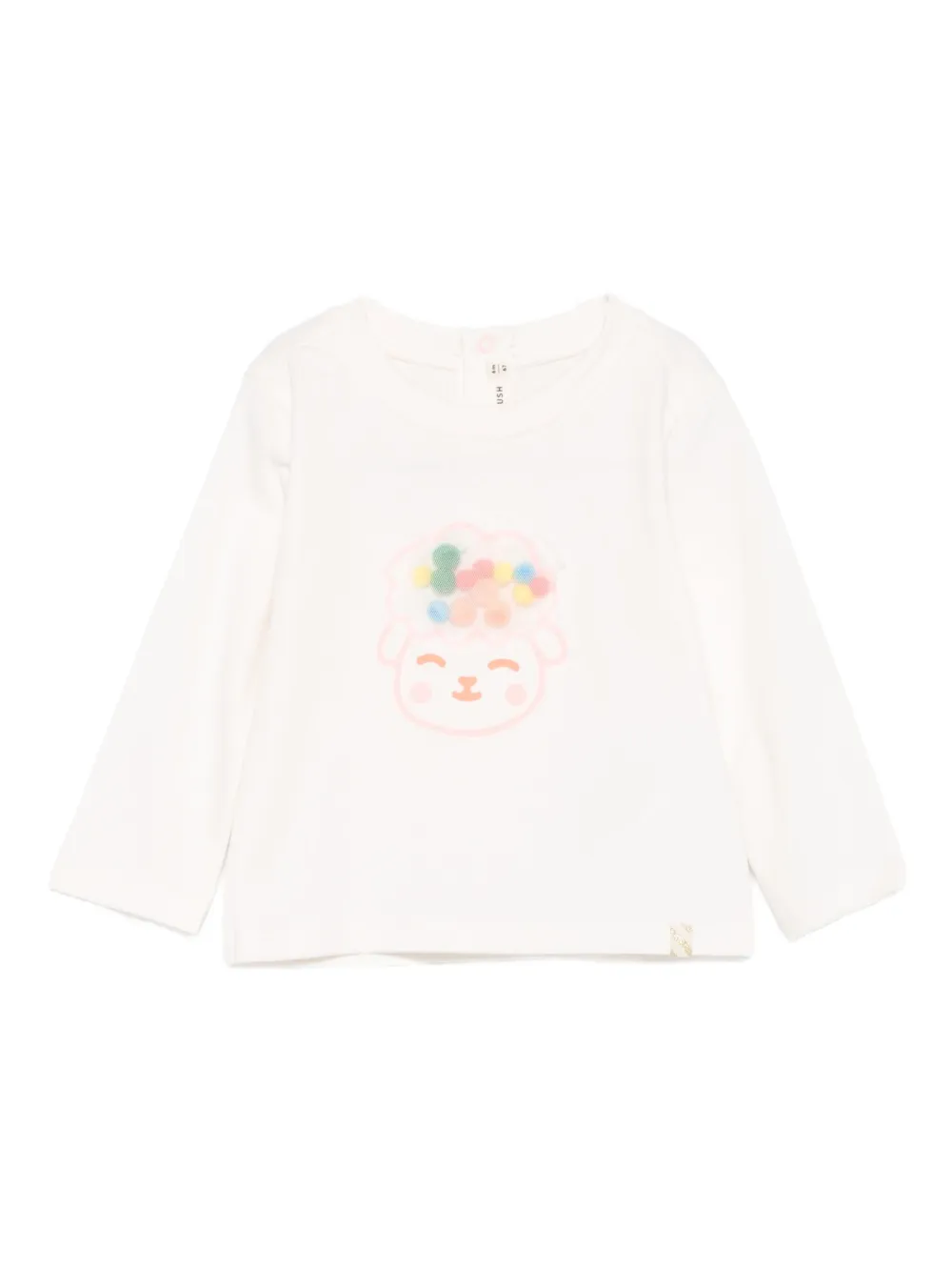 

Топ с длинными рукавами и аппликацией Billieblush, нейтральный