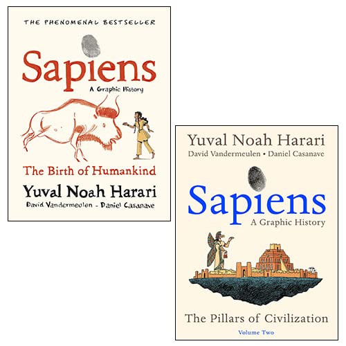 

Sapiens A Graphic History 2 Books Collection Set By Yuval Noah Harari (The Birth of Humankind, The Pillars of Civilization) (Harper/Penguin UK)