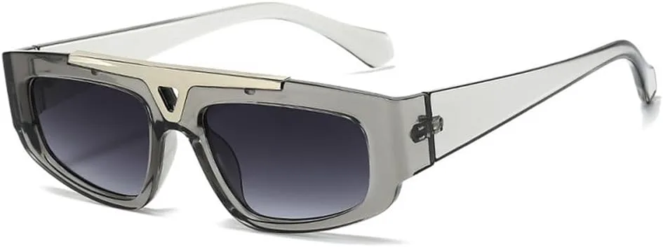 

Модные солнцезащитные очки-обтекатели для мужчин и женщин, винтажная оправа из металла, универсальный повседневный стиль, защита от ультрафиолета UV400 TYUVIVO, C3