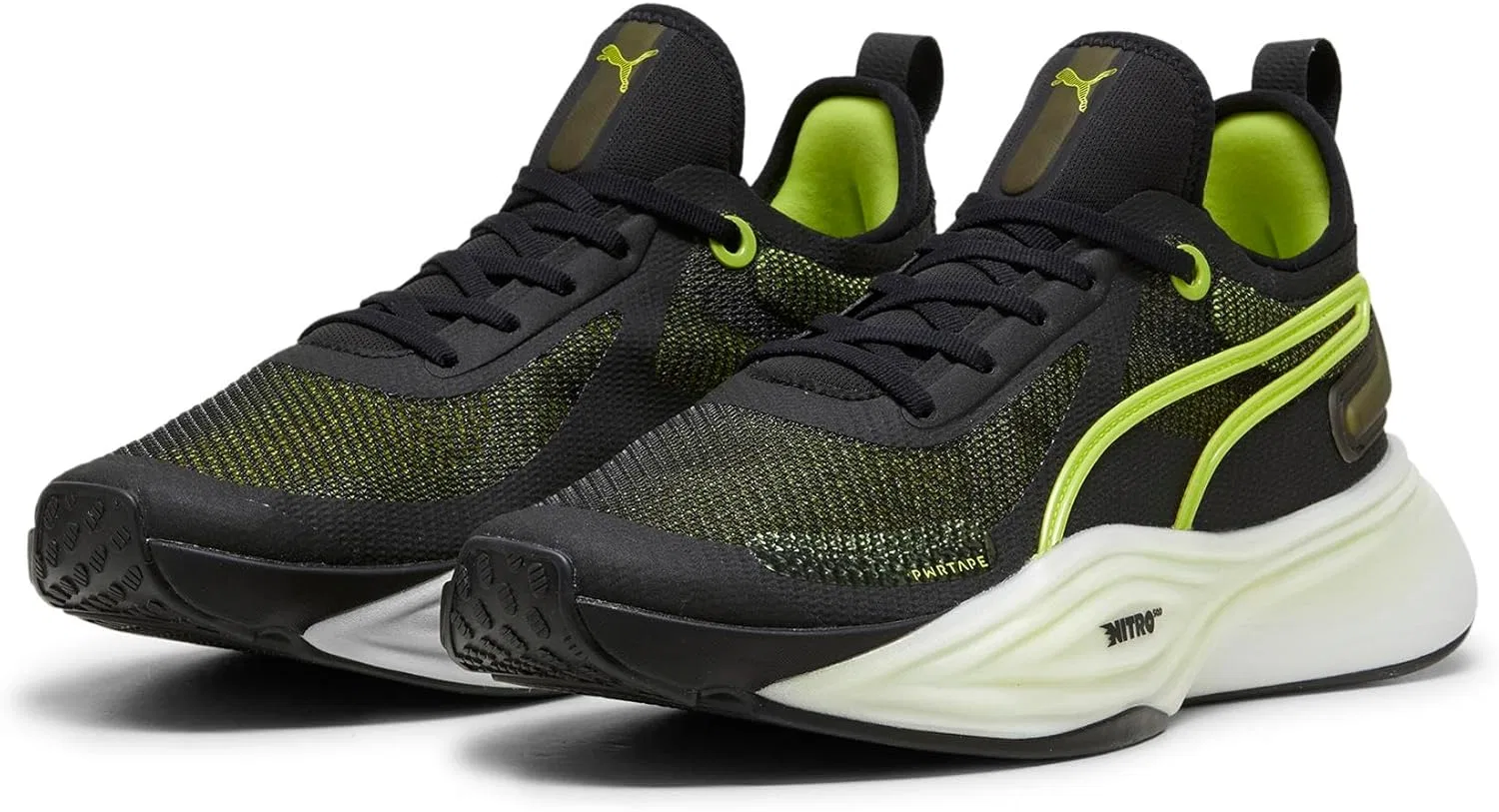 Мужские кроссовки для трейлраннинга PUMA Electrify Nitro, кроссовки для бега Nitro Foam, Puma Black Lime Squeeze Lime Pow