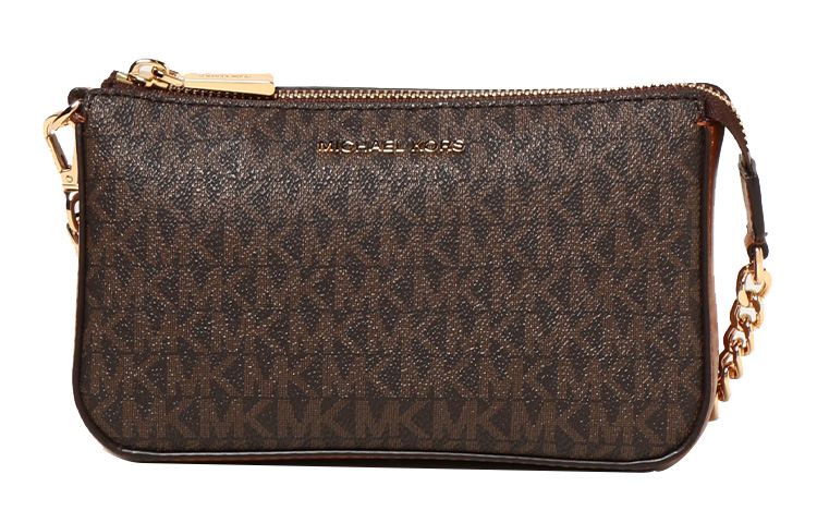 

MICHAEL KORS Сумка через плечо Canvas Leather, Pochette, женская, коричневая