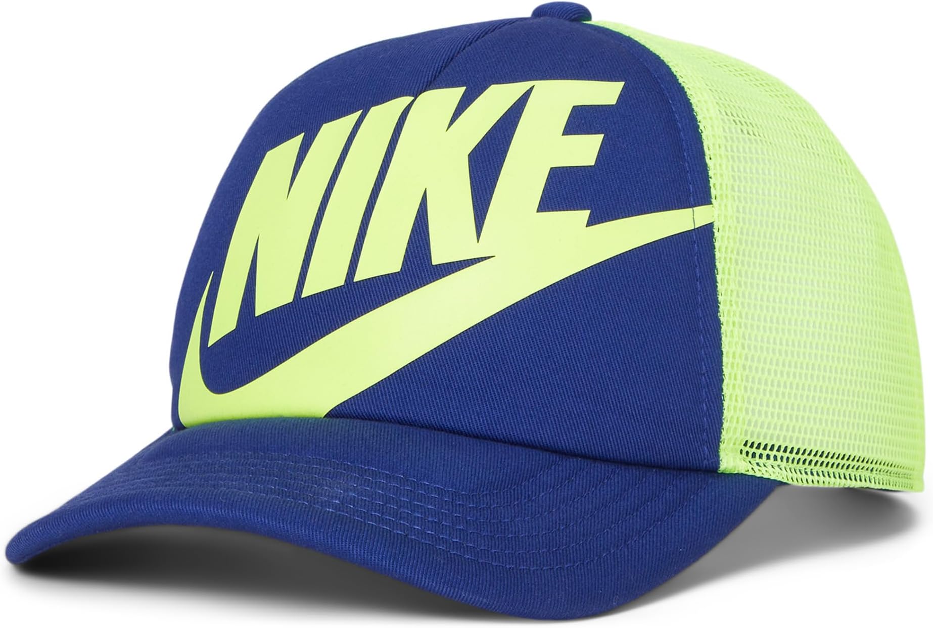 

Бейсболка Nike Kids Rise Structured Trucker Cap, цвет Deep Royal Blue/Volt/Volt