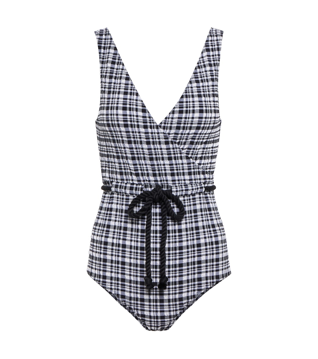 

Купальник Ясмин из сирсакера Lisa Marie Fernandez, Blk Wht Plaid Seersucker