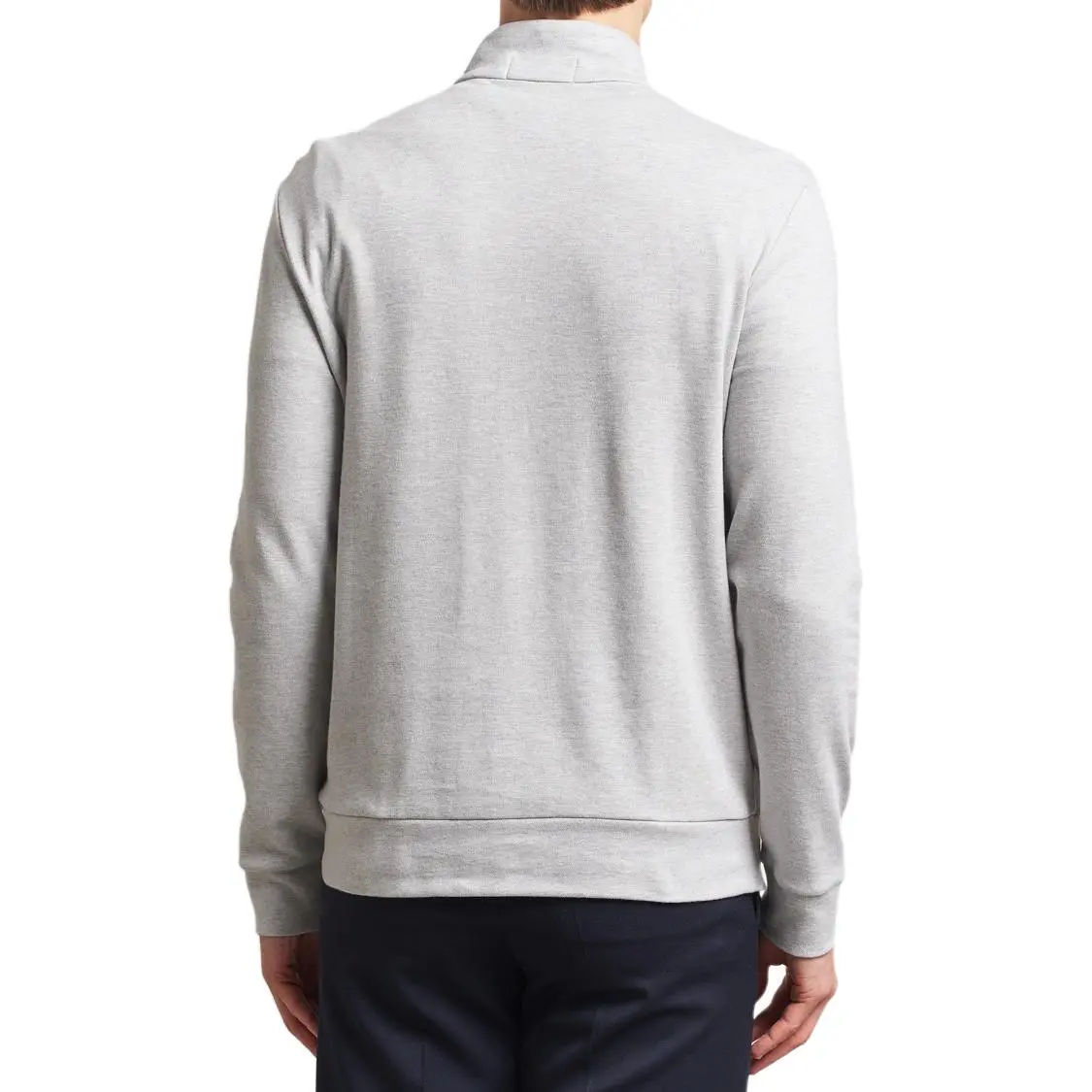 Полузастегивающийся пуловер Quarter Zip Polo Ralph Lauren, серый — фото 4
