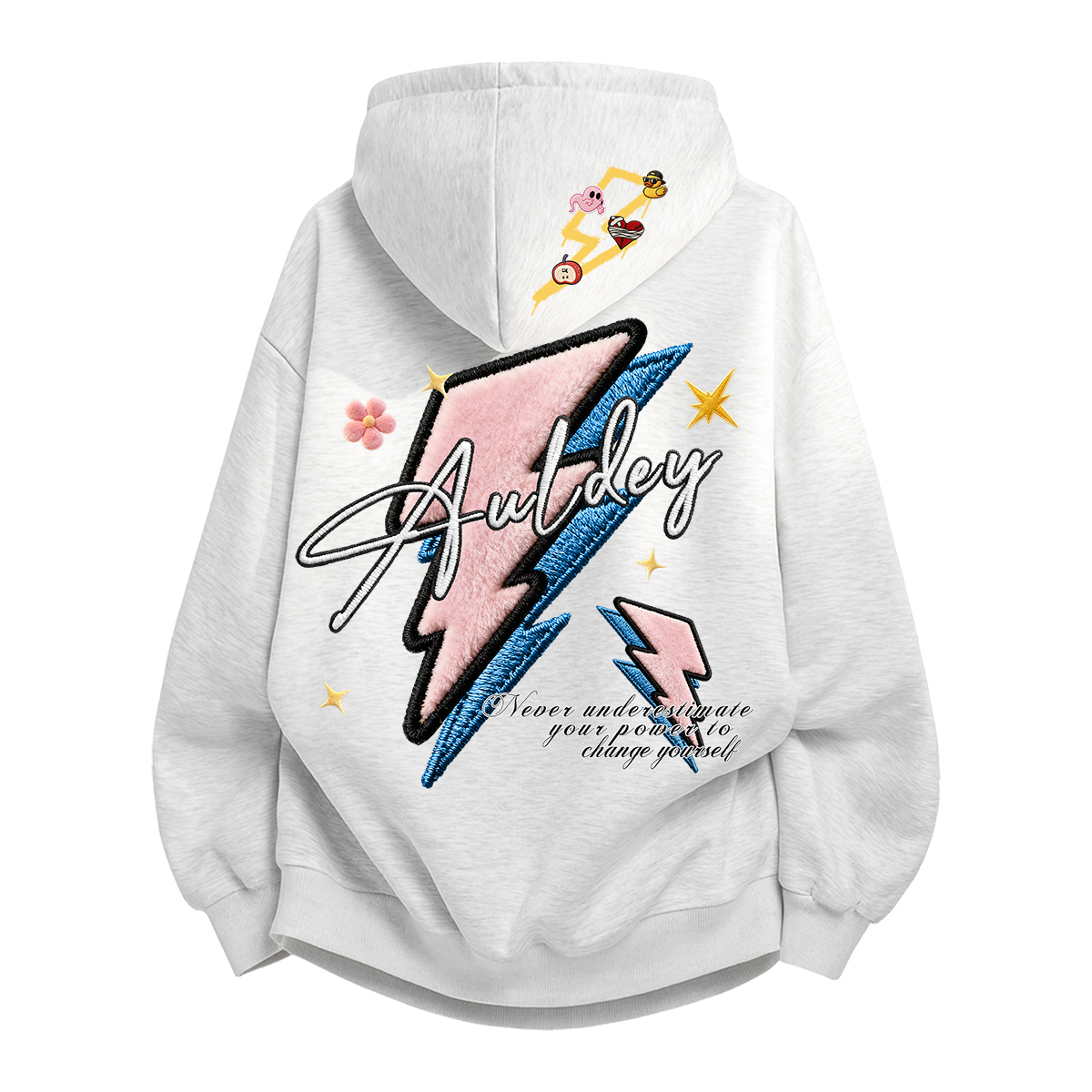 

Толстовка Unisex Hooded Thickened Regular AULDEY, белый heather серый[heavyweight thickened and fleece-lined]