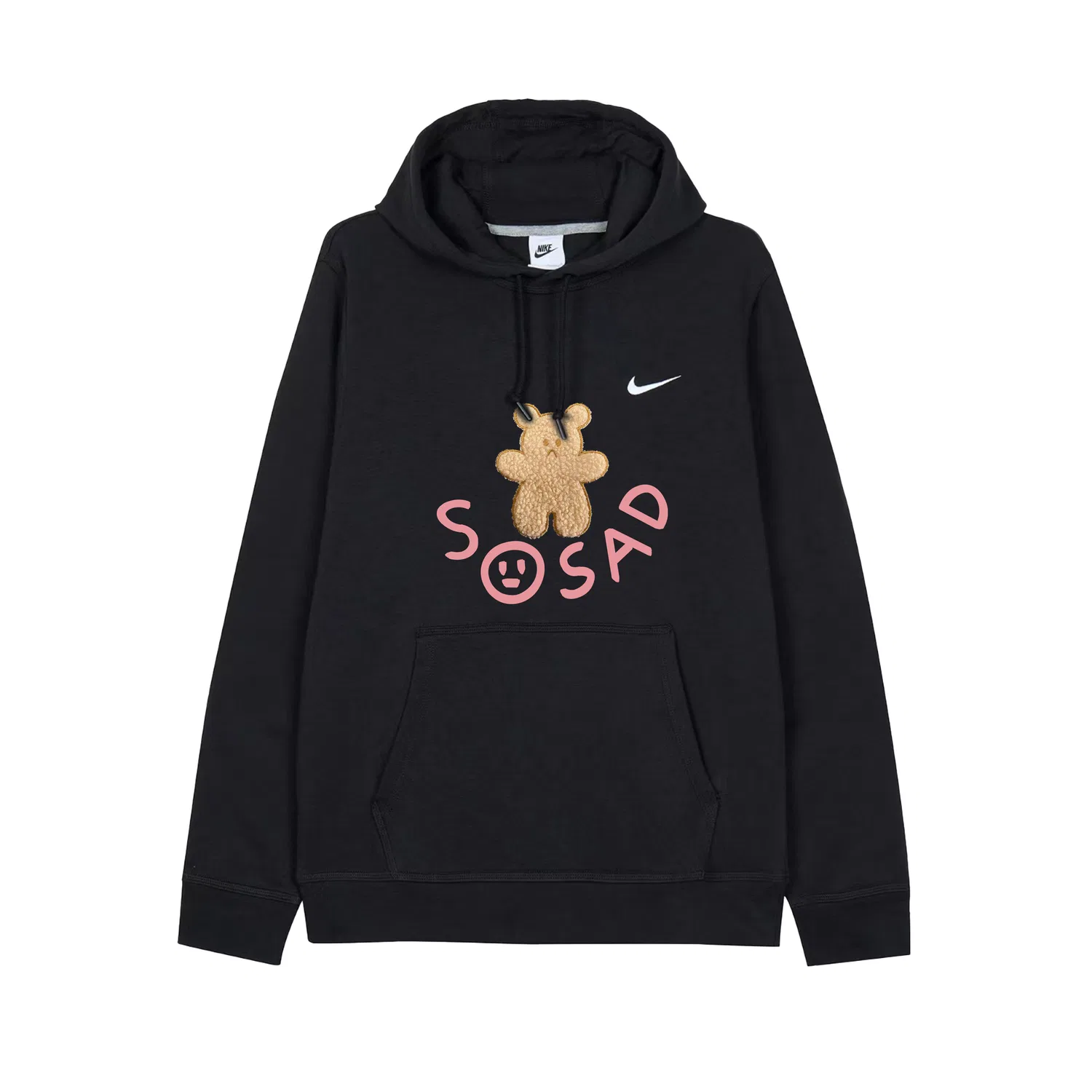 Толстовка унисекс Black с капюшоном утепленная Nike