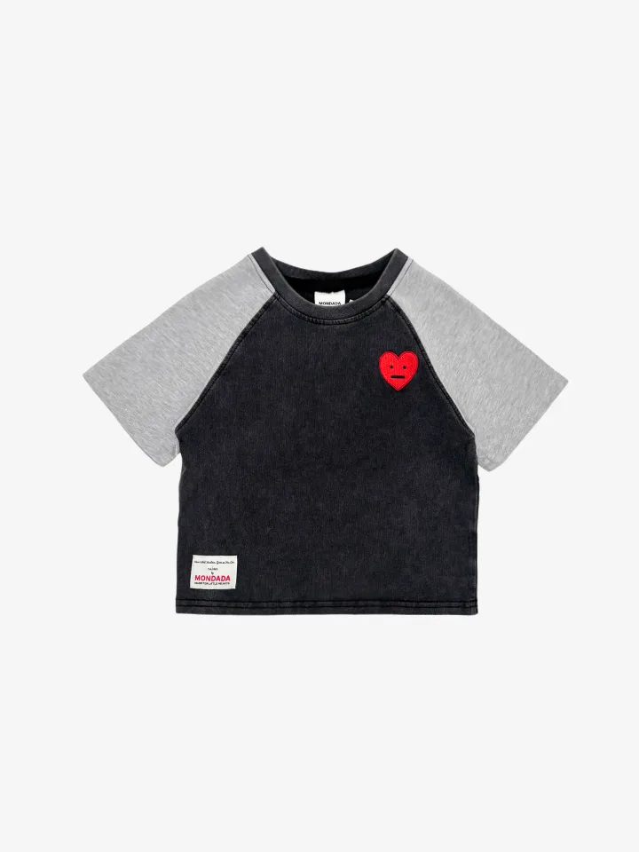 Детская футболка Black Heather Block от Mondada