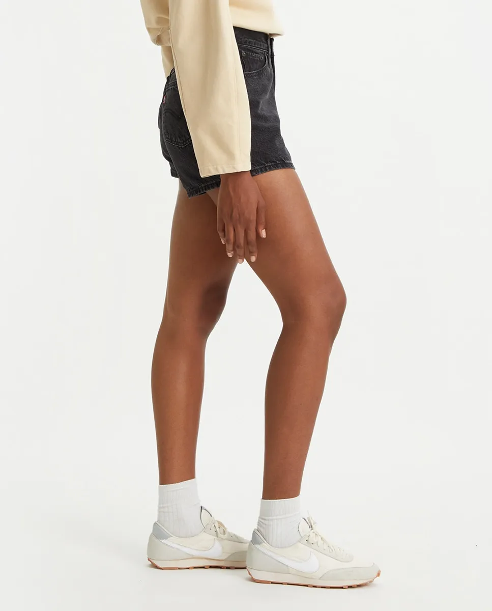 Женские однотонные джинсовые шорты 80s Mom Levi's, черный — фото 4