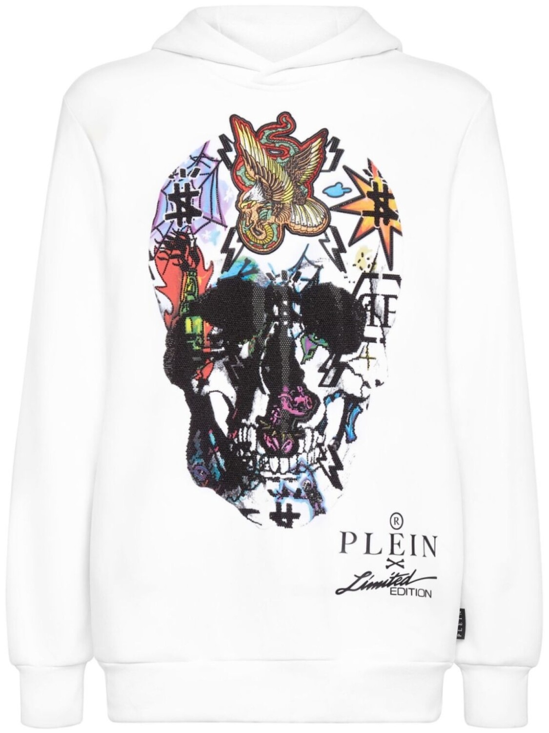 

Худи с кристаллами Philipp Plein, белый