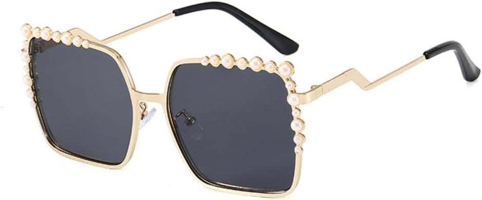 

Крупные солнцезащитные очки с градиентным переходом цвета для женщин, винтажная оправа из сплава с цепочкой и заклепками. Женские солнцезащитные очки MTZJH, 01 Gold-gray