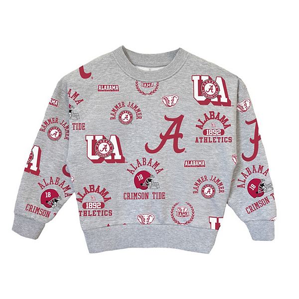 Детская серая толстовка Alabama Crimson Tide Always On Repeat Gameday Couture — фото 3