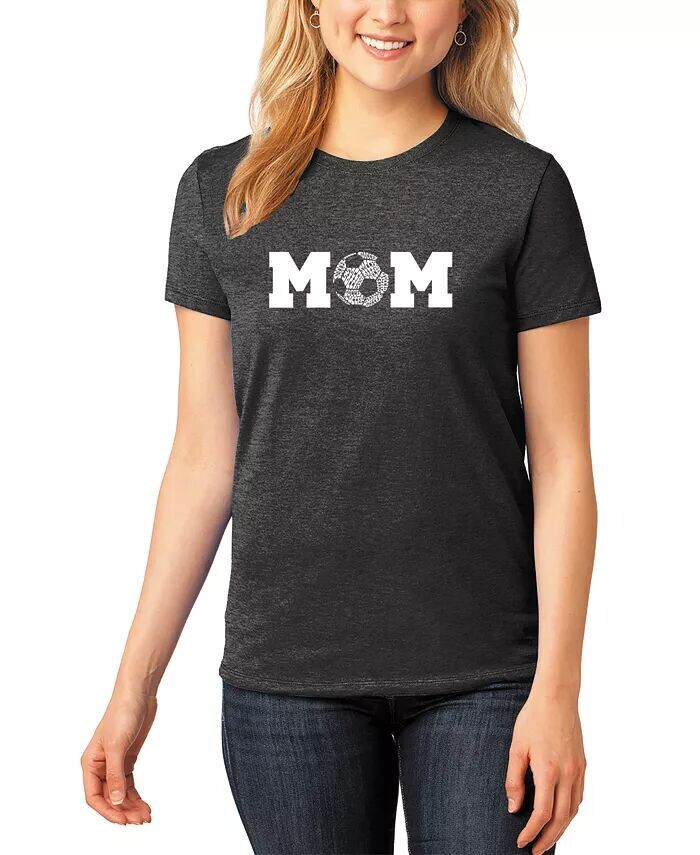 

Женская футболка Soccer Mom Premium Blend Word Art LA Pop Art, черный
