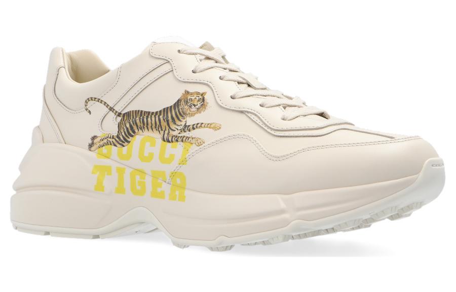 Кроссовки (WMNS) Gucci Rhyton 'Yellow Tiger', бежевый — фото 3