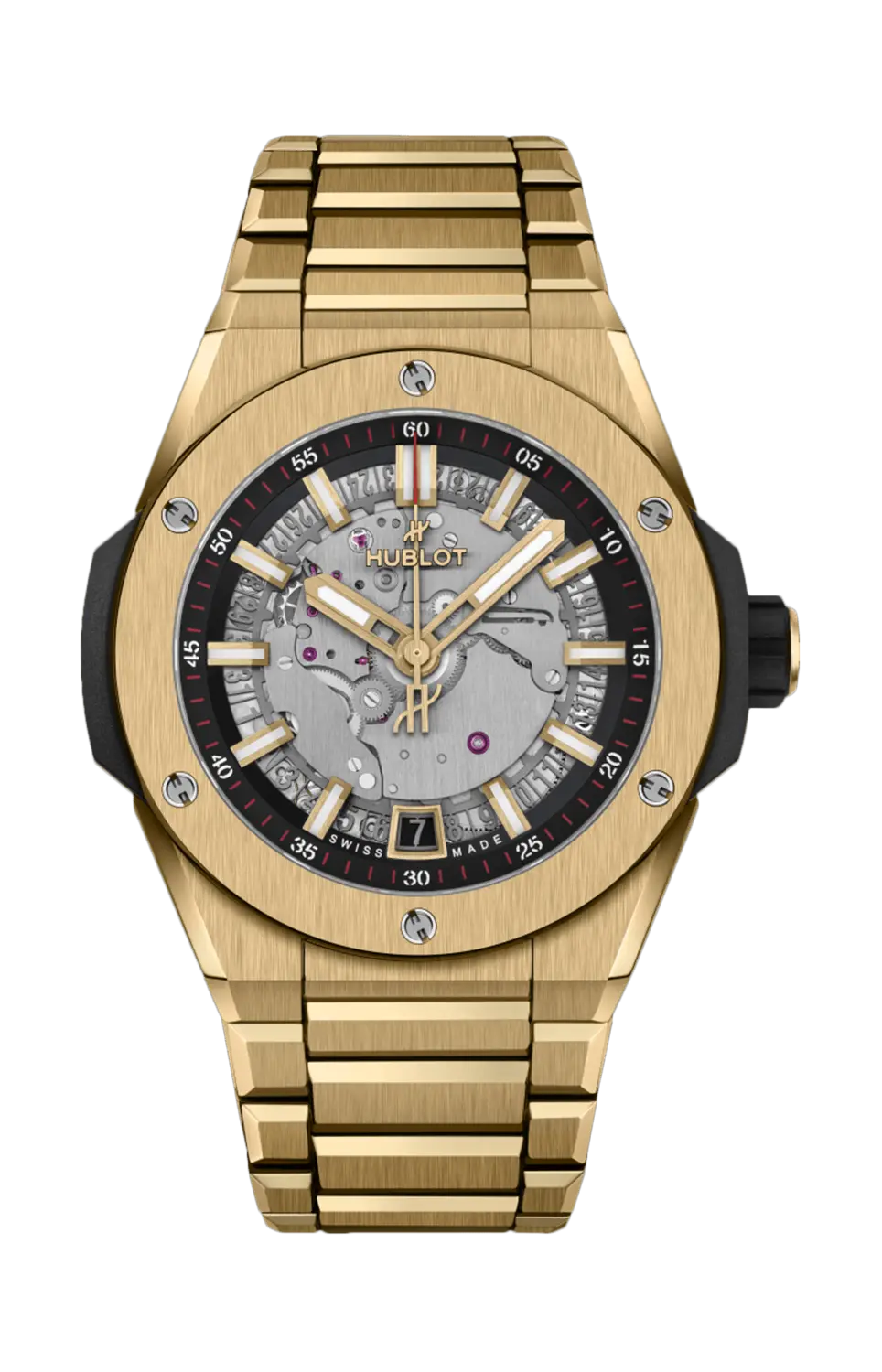 

Часы big bang integrated time only yellow gold 40 мм Hublot